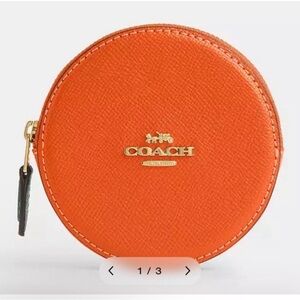 Coach Tangerine Round Coin Pouch